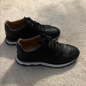 Blue Leather Men's Sneakers. Mens size 8. Hugo Boss but can be unisex.